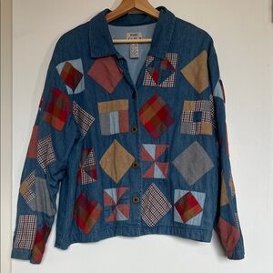 Patchwork Denim Jacket XL